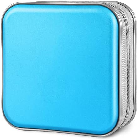 Siveit CD/DVD Cases 40 Capacity Disc Storage Binder for Car(Sky Blue) by Siveit