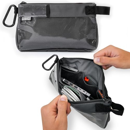 GOBAGS Production Zipper Bags - Electronics & Camera Accessories Bag - Cable organizer, Gear Accessory Pouch, Travel Camera Essentials (Small, Gray) by Unknown
