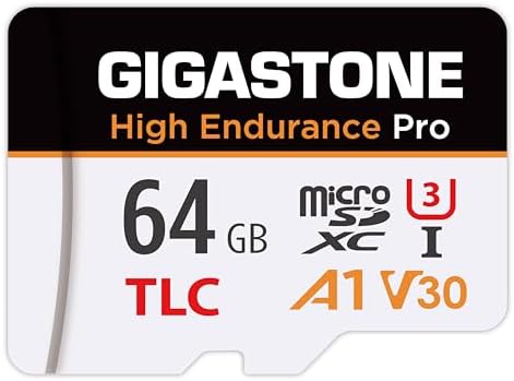 【5 Yrs Free Data Recovery】【Dash Cam】 GIGASTONE 64GB Micro SD Card, TLC High Endurance Pro, Speed Up to 95MB/s, Compatible with REDTIGER Rove VIOFO VANTRUE PRUVEEO ARIFAYZ, MicroSDXC UHS-I A1 V30 U3 by Gigastone