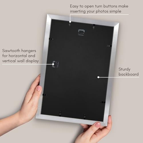 Americanflat 12x18 Poster Frame - Matted to 11x17 - Silver - Image 5