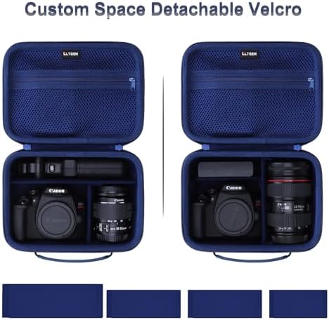 Small Camera Case Bag for Canon EOS Rebel T7/R50//R100 DSLR Camera Navy - Image 3
