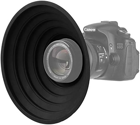 Easy Hood Lens Hood for Nikon Canon Pentax Sony Camera Lens, Ultimate Anti-Glass Anti-Reflective Silicone Rubber Collapsible Len Hood Take Reflection-Free Photos Video (50mm) - Image 2