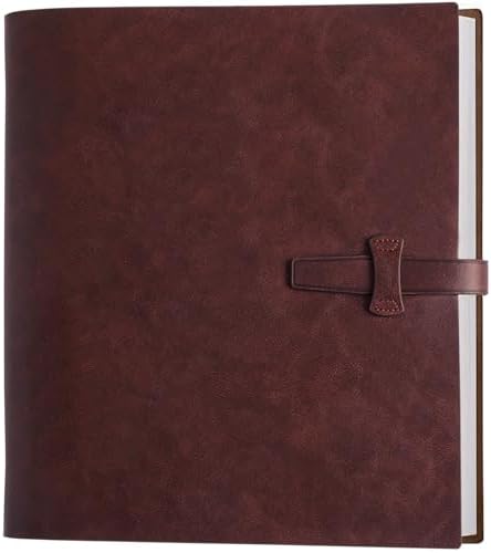 Leather Photo Album for 4x6 Pictures Photo Book With 30 Writing Paper for Family Wedding Anniversary Baby Vacation Picture Album (Brown) by Unknown