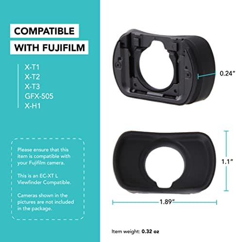 Foto&Tech Soft Rubber Eyecup, Fuji EC-XT L Eye Cup Cover Eyepiece Viewfinder Compatible with Fujifilm GFX100 X-T1 X-T2 X-T3 X-T4 GFX-50S X-H1 - Image 6