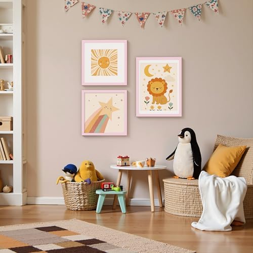 Vittanly 12x12 Picture Frame Made of Solid Wood for Wall Mounting, Pink - Image 5