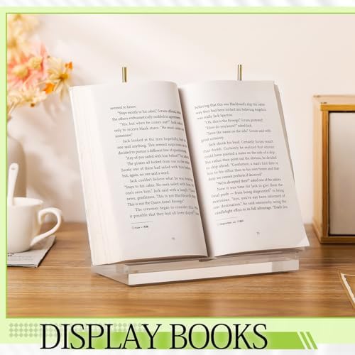 CroBlissful Acrylic Display Stand 8 x 3.5 x 8 Inch Gold Easel Holder - Image 4