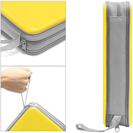 Siveit CD DVD Cases 96 Capacity Disc Storage Binder for Car(Yellow) - Image 3