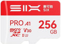 SIX M100 256GB Micro SD Card Read Up to 100MB/s - A1, U3, V30 Support 4K UHD microSDXC Memory Card 256GB with Adapter for Android Phones, Tablets, Dash Cams, Action Cameras, Drones, Gaming Consoles by SIXMemory