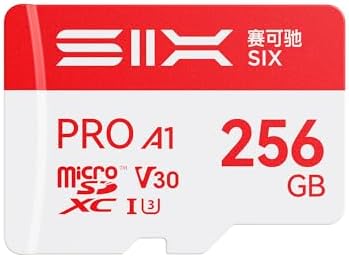 SIX M100 256GB Micro SD Card Read Up to 100MB/s - A1, U3, V30 Support 4K UHD microSDXC Memory Card 256GB with Adapter for Android Phones, Tablets, Dash Cams, Action Cameras, Drones, Gaming Consoles by SIXMemory