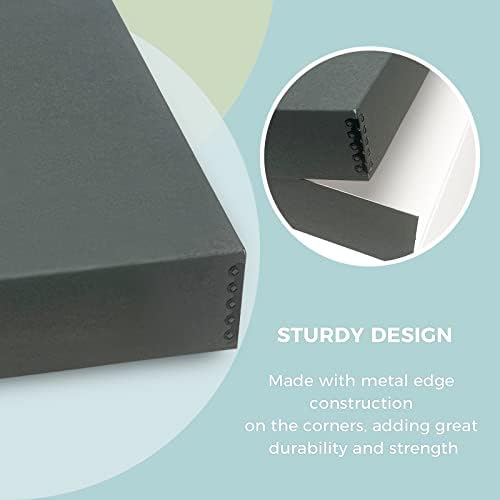 Golden State Art, Archival Storage Box, Gray, 14.75x18.75x3 Inch, Pack of 2 - Image 4