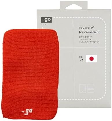 Camera Lens Cover, Square W, Made in Japan, S size, Orange by PACKINGKNIT_GO