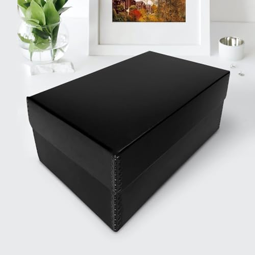 Lineco, Black Archival Hinged Lid Photo Box 5.5"x7.75"x12", 2 Pack - Image 5