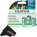 Fujifilm Fujicolor 400 Color Negative Film (35mm Roll Film, 3x36) + Sunshine Photo Microfiber Cleaning Cloth (1 Pack) by FUJIFILM
