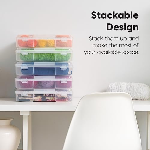 IRIS USA Board Game Storage |Made in USA| Thick Craft Case (6-Pack) - Clear - Image 3