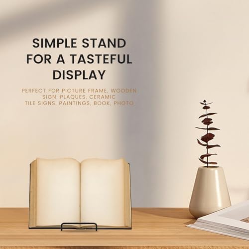 12 Pack 6 Inch Plate Stands for Display,Book Display Stand,Black Metal Decorative Plate Stand,Small Easels for Display,Suitable for Books, Desktop Art, Images, Photos,and Collages - Image 5