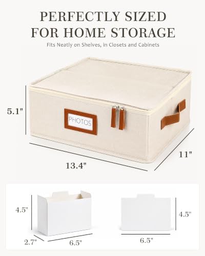 FANGSUN Photo Storage Box, Photo Organizer for 2000 4x6 Pictures, Memory - Image 3