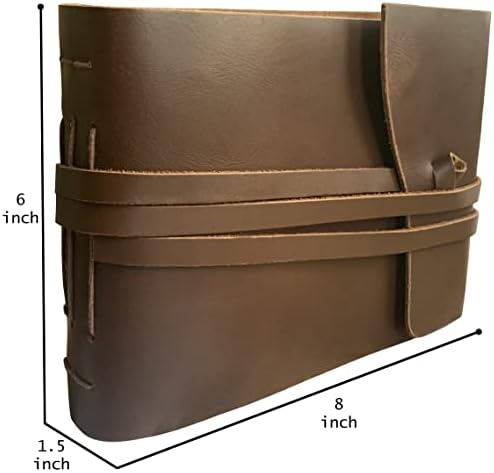 Leather Photo Album - Full Grain Vintage Picture Scrapbook, Medium - Image 2