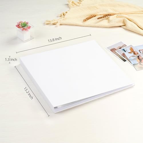 Mublalbum 12x12 Inch 3 Ring DIY Scrapbook Photo Album 40 Pages, White - Image 2