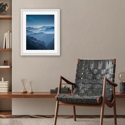 Americanflat 20x24 Poster Frame - Matted to 16x20 - White - Image 4