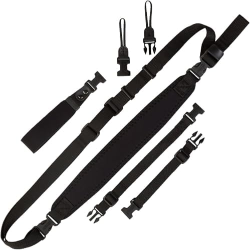 OP/TECH USA Super Classic Combo Camera Strap Kit – Adjustable Neoprene Camera Neck Strap with Quick Release – Comfortable, Durable Photography Accessories – Made in USA – Fits DSLR & Mirrorless by OPTECHusa