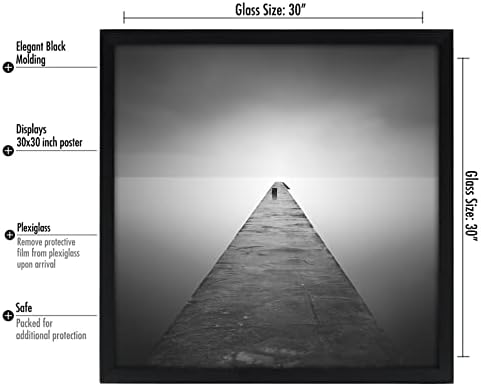 Americanflat 30x30 Poster Frame - Engineered Wood - Black - Image 2