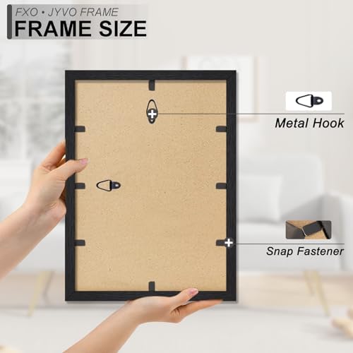 Fxojyvo 11x15 Picture Frame Set of 6 Black Engineered Wood Wall Hanging - Image 6