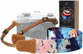 Padwa Lifestyle Halloween Pumpkin Camera Strap - Vintage Crazy Horse Cowhide Head,1.5" Soft Cute Camera Straps for Photographers Gift,Nylon Print Adjustable Strap for Camera and Binoculars by PadwaLifestyleCameraStrap