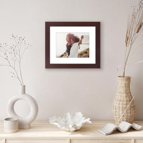 Americanflat 9x11 Picture Frame - Matted to 6x8 - Mahogany - Image 6