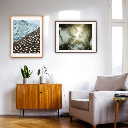 Recuerdos 18x24 Walnut Picture Frame, Matted to 16x20 with HD Plexiglass - Image 7