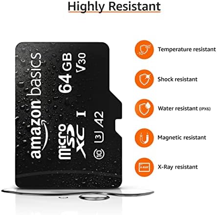 Amazon Basics microSDXC Memory Card with Full Size Adapter, A2, U3, Read Speed up to 100 MB/s, 64GB, Black (2pack) - Image 4