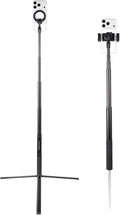 Ground Golf Monopod and Tripod Phone Holder Stand with Spike Stake, 46" Extendable Selfie Stick & Universal 1/4" Screw - Record Stable Hands-Free Golf Swing Videos for magsafe and All Smartphones by Unknown