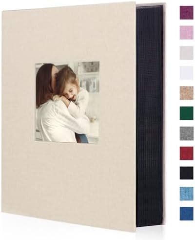 Artmag Fabric Photo Album 4x6 300 Large Capacity for Family Wedding Anniversary Linen Album Holds 300 Horizontal Photos (300 Pockets, Beige) by Artmag