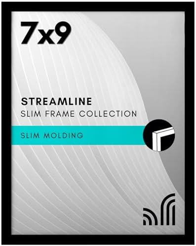 Americanflat 7x9 Picture Frame - Slim Molding - Black by Americanflat