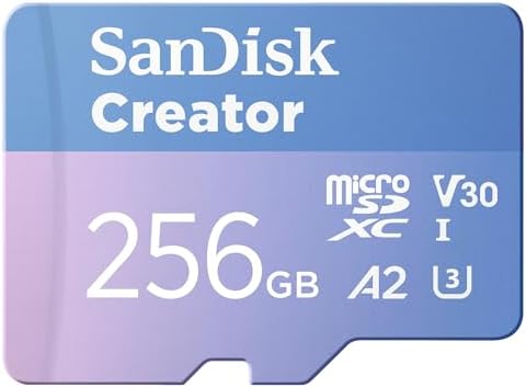 SANDISK 256GB Creator microSD Card + Adapter, Up to 190MB/s Read Speeds by Unknown