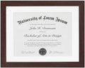 Americanflat 11x14 Diploma Frame - Matted to 8.5x11 - Mahogany by Americanflat