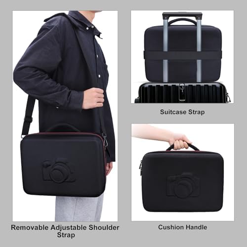 Large Camera Case Bag for Canon/Sony/Nikon Camera and Multiple Lens Beige - Image 3