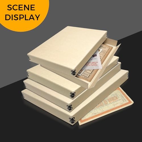 Golden State Art, Archival Storage Box, Tan-11.75x14.75x1.5 Inch, Pack of 2 - Image 5
