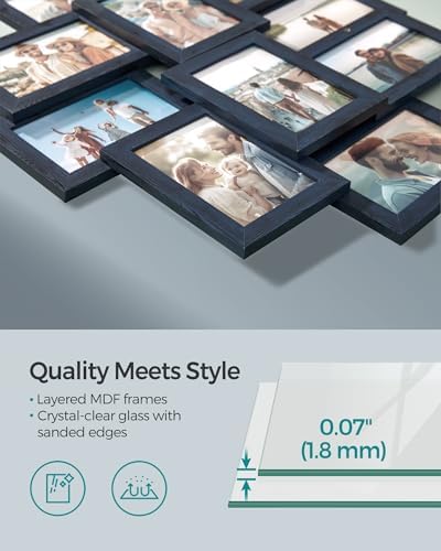 SONGMICS Collage Picture Frames for Wall Decor, 10-Pack 4 x 6, Glass Front - Image 4