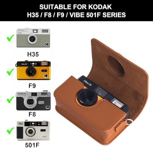 Camera Case for KODAK EKTAR H35 H35N Half Frame Film Camera, Brown - Image 2