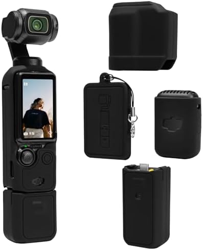 Silicone Case for DJI Osmo Pocket 3/Xtra Muse, Black by TYUANDOUER