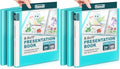 Dunwell Presentation Binder 24-Pocket, Displays 48 Pages, 8.5x11 Portfolio Binder with Plastic Sleeves, Storage and Organizer for Documents, Certificates, Projects, Photos (6 Pack, Aqua) by Dunwell