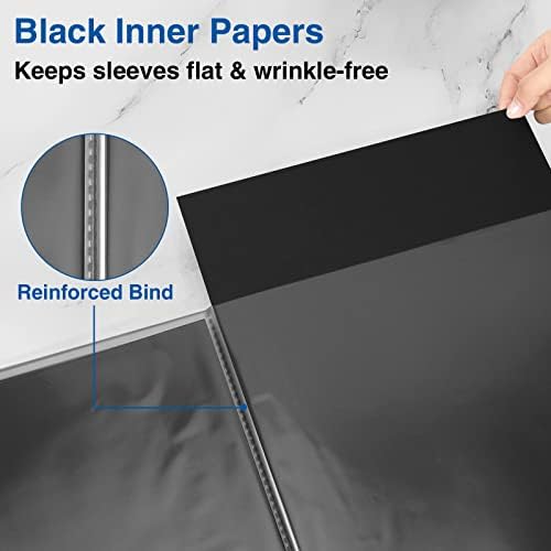 Sooez Art Portfolios 11x17, Portfolio Folder with 30 Pockets & Black Inner - Image 2