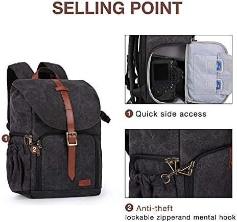 BAGSMART Camera Backpack DSLR Camera Bag Backpacks for Photographers - Image 4