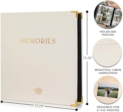Beautiful Linen Photo Album For 4x6 Photos - Holds Up To 500 Pictures - Image 7
