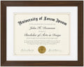 Americanflat 11x14 Diploma Frame with Shatter-Resistant Glass - Use as 8.5x11 Frame with Mat or Display 11x14 Documents Without Mat - Certificate Frames with Engineered Wood for Wall - Walnut by Americanflat