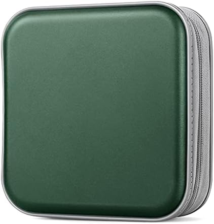 40‑Capacity Hard Plastic CD/DVD Binder for Car, Home & Travel by Bivisen