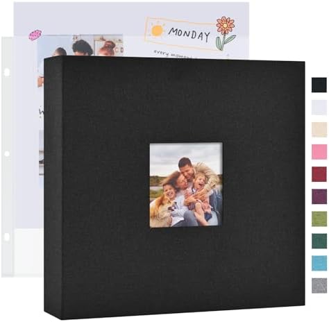 Mublalbum 12x12 Inch 3 Ring DIY Scrapbook Photo Album 40 Pages, Black by Mublalbum