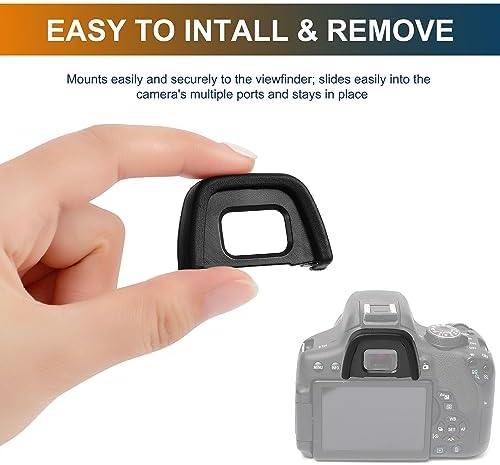 uxcell Camera Eyecup Eyepiece, 5 Pcs Cameras Rubber Eye Cup Viewfinder Protector DK-23 for Nikon D300S D300 D500 D7100 DSLR SLR, Black - Image 6