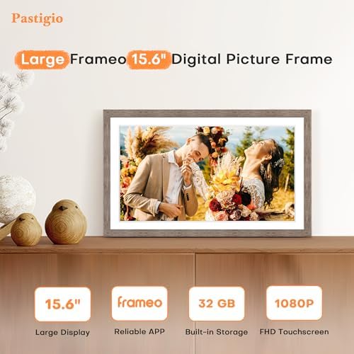 Digital Picture Frame, Frameo 15.6'' Digital Photo Frame WiFi Large Display - Image 2