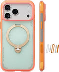 TORRAS Ostand Q3 Air for iPhone 17 Pro Max Case with 360 Magnetic Stand, Fit for MagSafe, Mil-Grade Drop Tested, Camera Control Button, Shockproof Phone Case for iPhone 17 Pro Max 6.9", Blush Sage by TORRAS